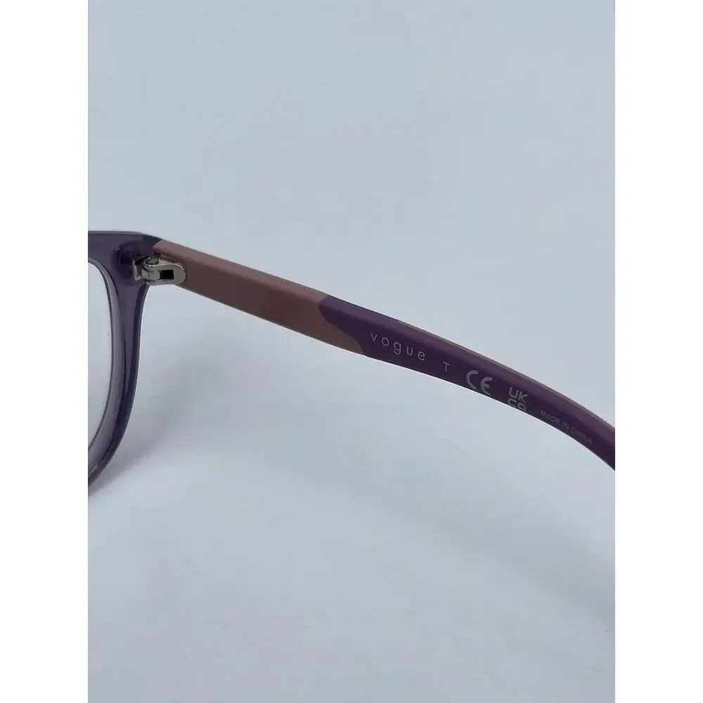 VOGUE Kids VY2019 Sophisticated Transparent Violet Acetate Frame 48 16 125 NEW